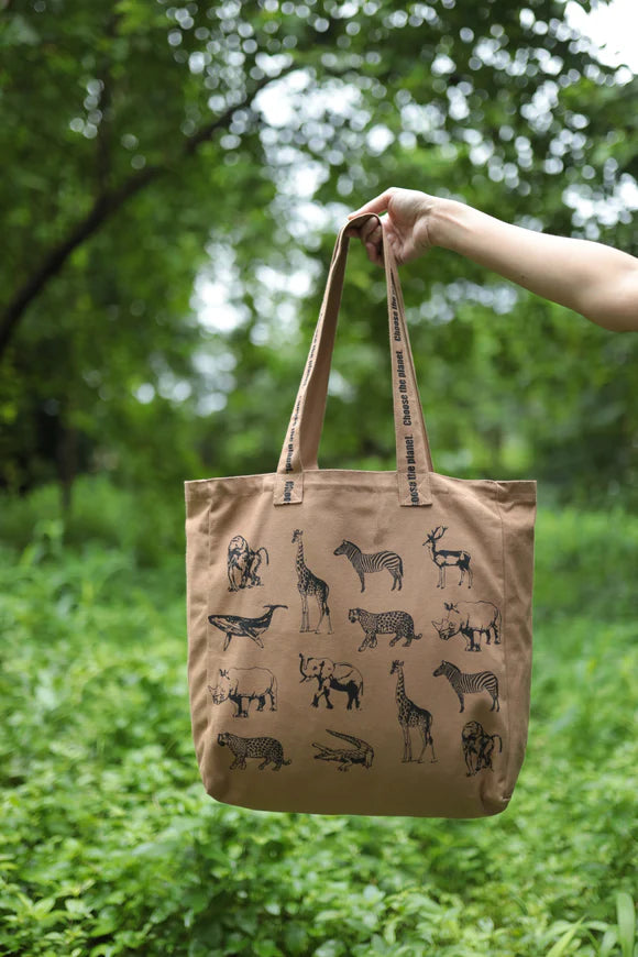 The Bag For Life in Beige Animals