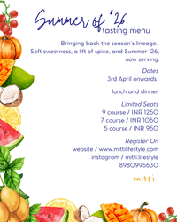 Summer of '26 - A Tasting Menu