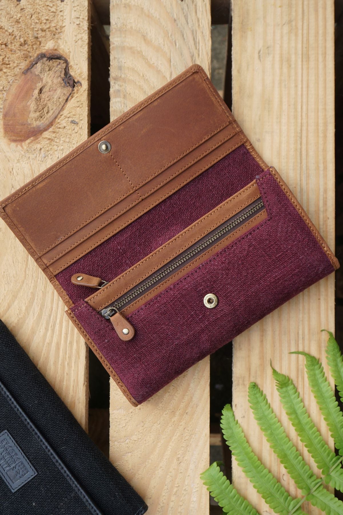 The Travel Wallet in Dark Wine