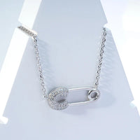 Pin It Necklace — artisan sterling silver necklace with pin charm, ethical sustainable jewelry Mitti Lifestyle