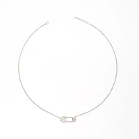 Pin It Necklace — close-up of handcrafted silver pin pendant necklace detail, ethical artisan jewelry