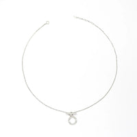 Looped Souls Necklace — close-up of silver looped charm pendant detail, handcrafted ethical jewelry India