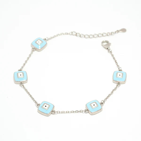 Mystic Frame Bracelet — close-up of handcrafted silver geometric frame detail, ethical artisan jewelry