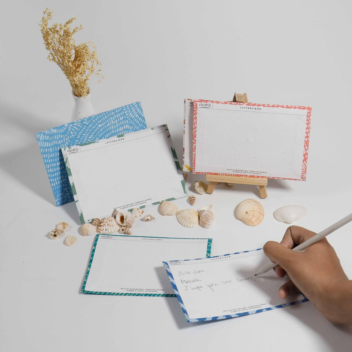 Up-cycled Postcards — set of sustainable postcards styled for gifting