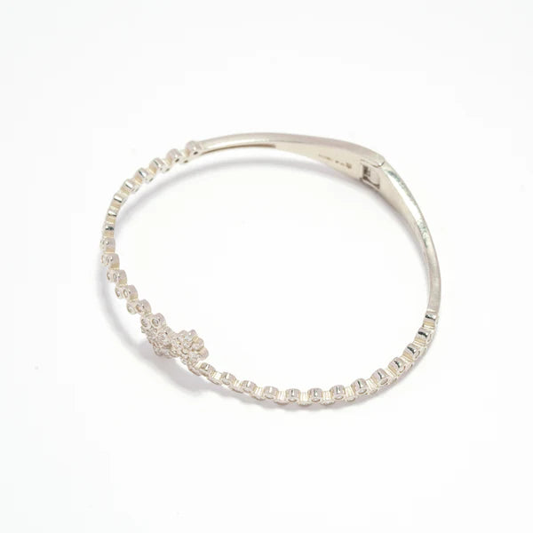 Starline Fold Bracelet — close-up of handcrafted sterling silver folded bracelet design, ethical artisan jewelry