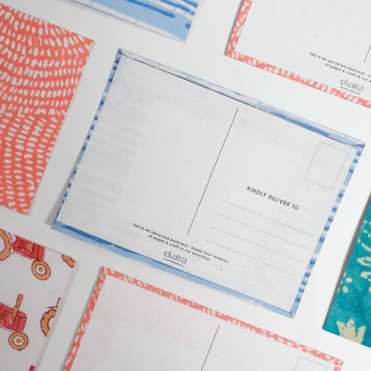 Up-cycled Postcards — eco-conscious postcards made from recycled materials