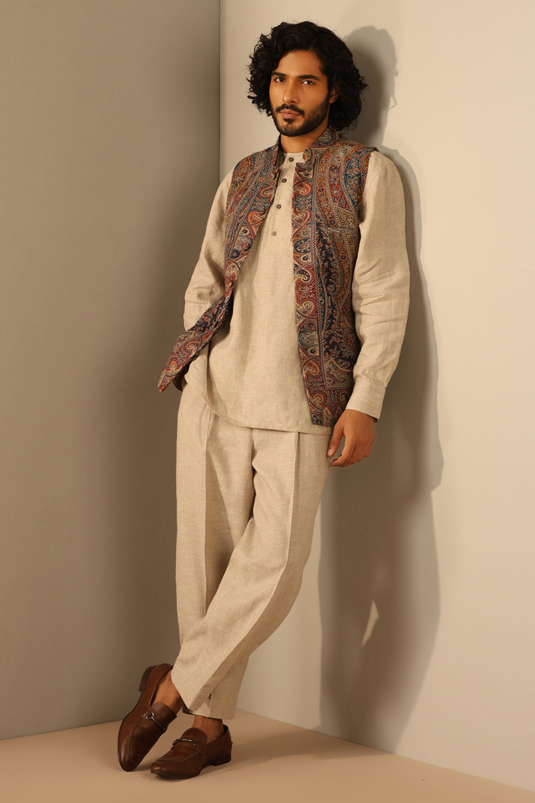 Arjun Fine Wool Silk Waist Coat