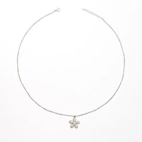 Luxe Bloom Necklace — close-up of handcrafted silver bloom pendant necklace, ethical artisan jewelry India