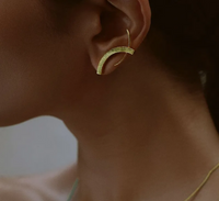 Taai studs De'anma handcrafted brass stud earrings artisan jewellery India