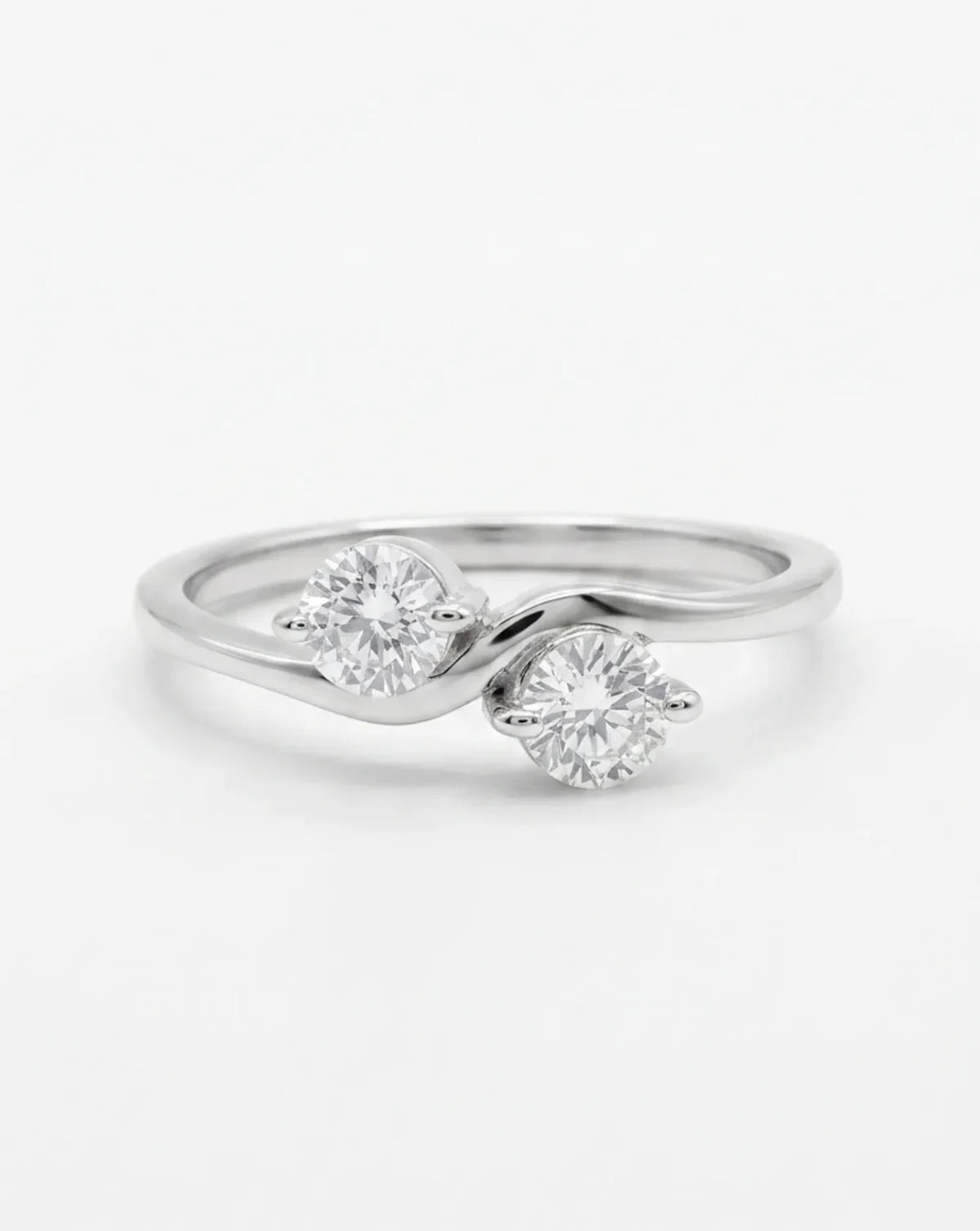 Curve Glow Ring — artisan recycled sterling silver curved sparkle ring, ethical jewelry Mitti Lifestyle
