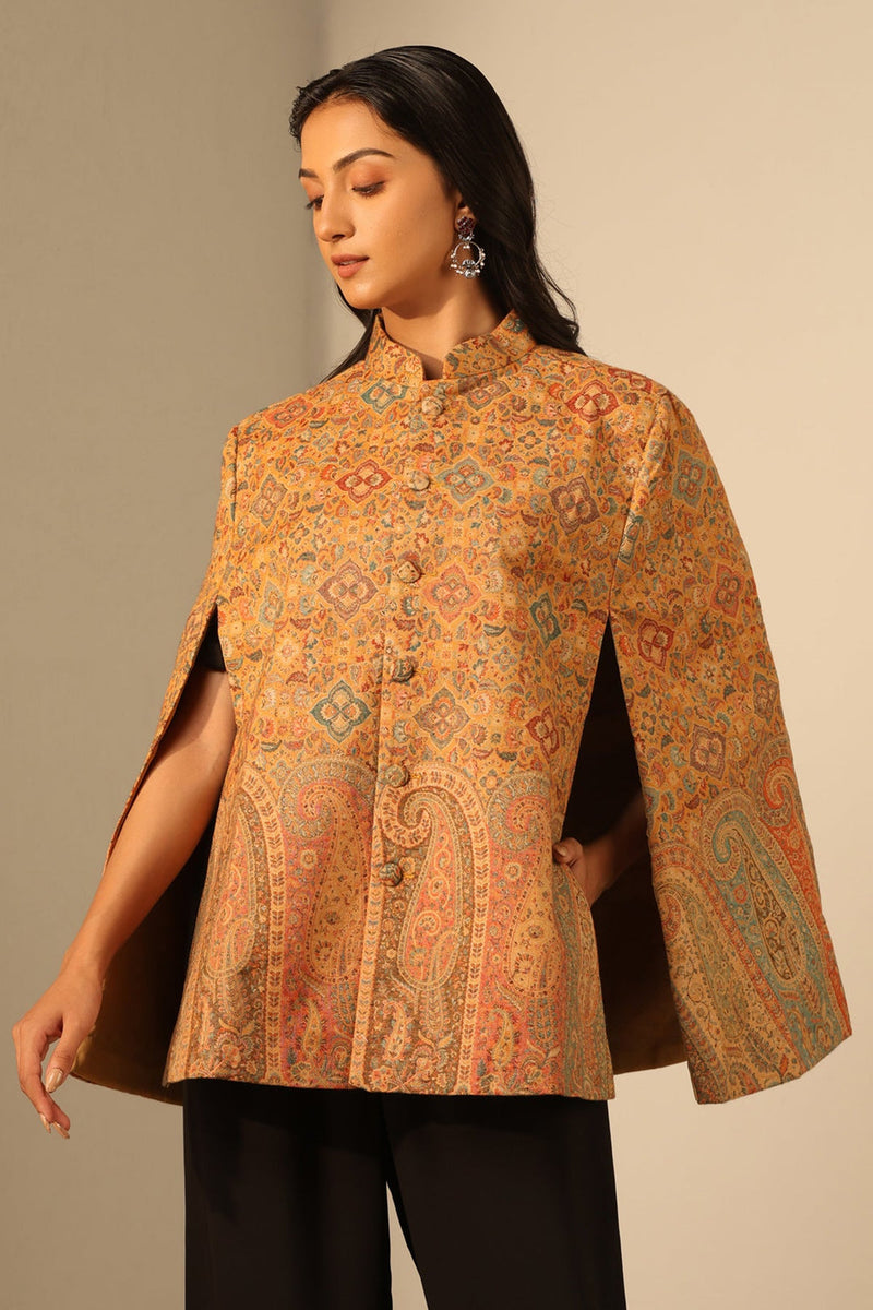 Anibha Fine Wool Silk Cape