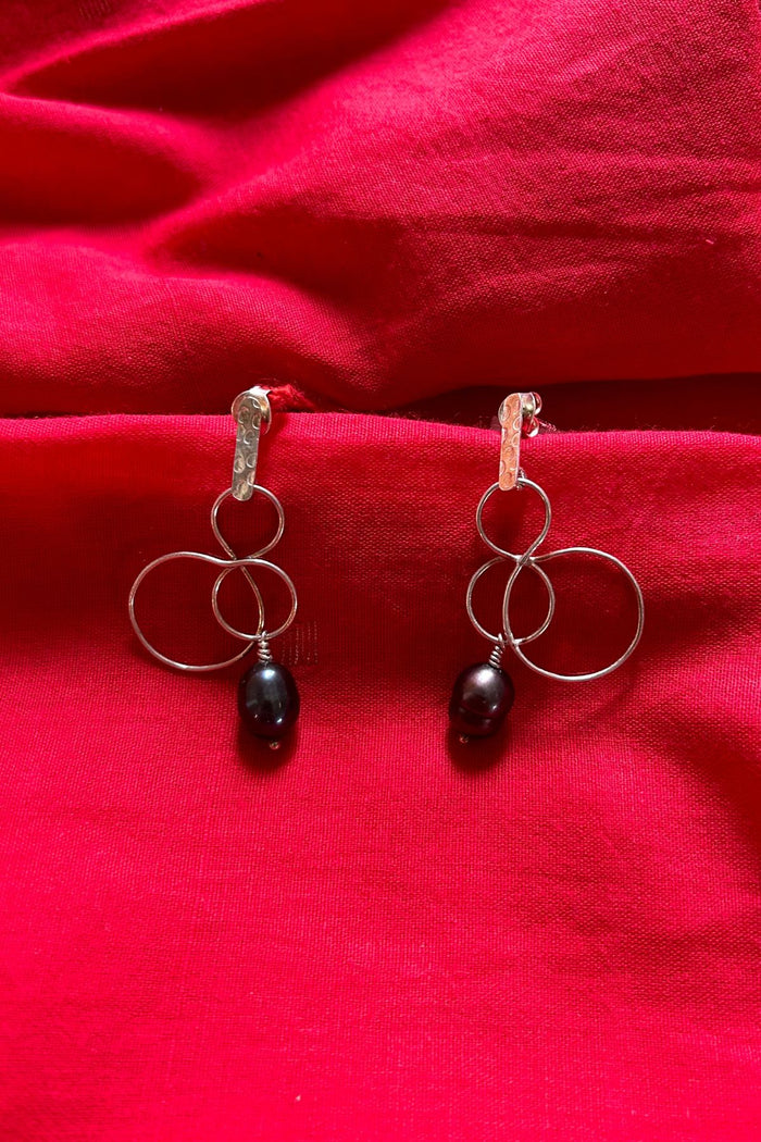 Pearl Drop Silver Earrings