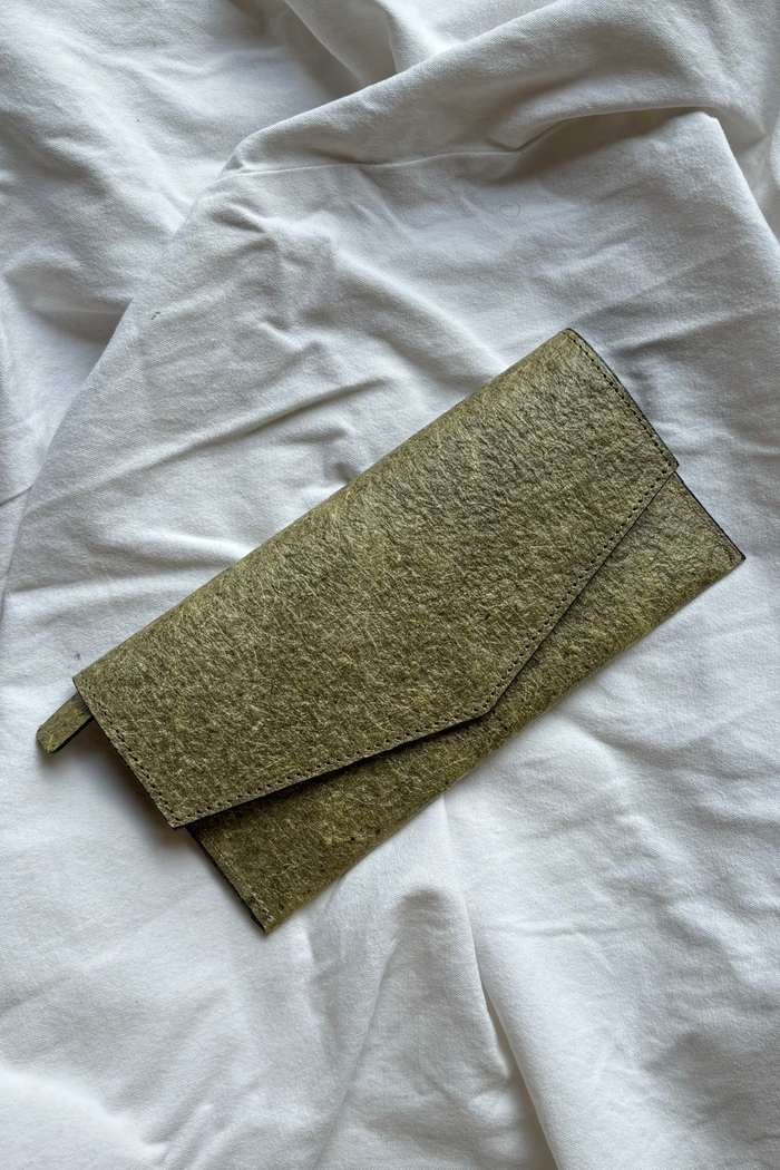 Vegan Coconut Leather Envelope Clutch