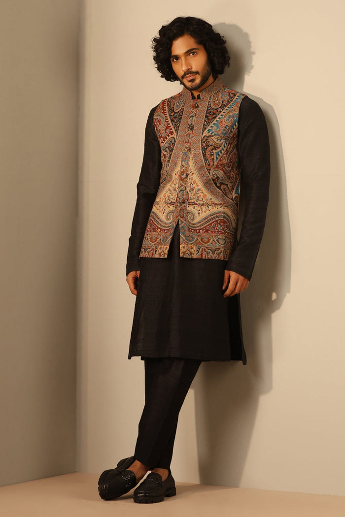 Kian Fine Wool Silk Waist Coat