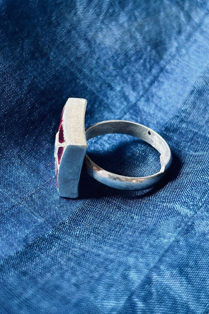 Square Shaped Silver Ring