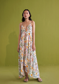 Golden Garden Lyocell Maxi Dress