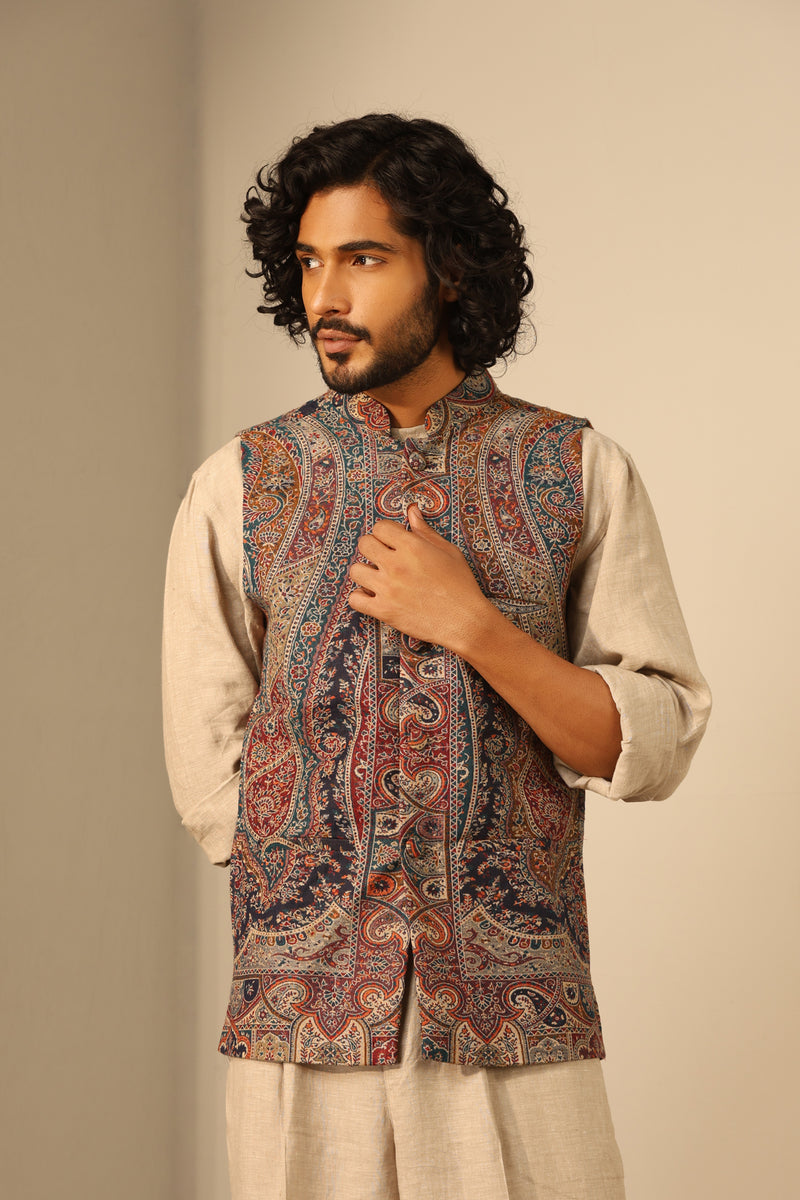 Arjun Fine Wool Silk Waist Coat