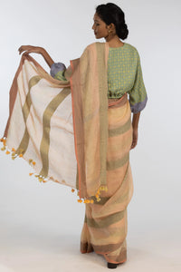 Jaya Linen Handloom Sari