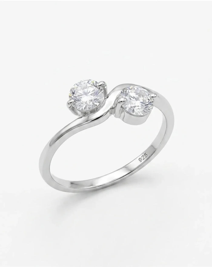 Curve Glow Ring — recycled silver gently curved band side angle, artisan sustainable jewelry Mitti Lifestyle
