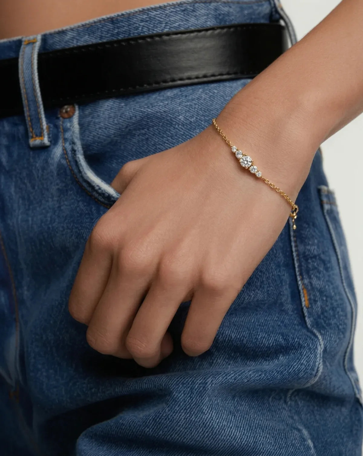 Rising Star Bracelet — delicate silver star charm on fine chain, side angle, artisan ethical jewelry Mitti Lifestyle