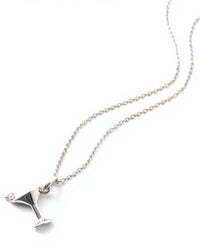 Martini Charm Necklace — sterling silver playful charm necklace detail, artisan sustainable jewelry India