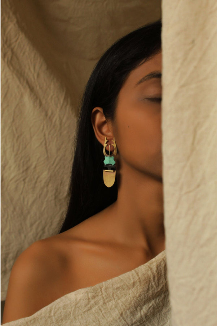 stage beetle earrings