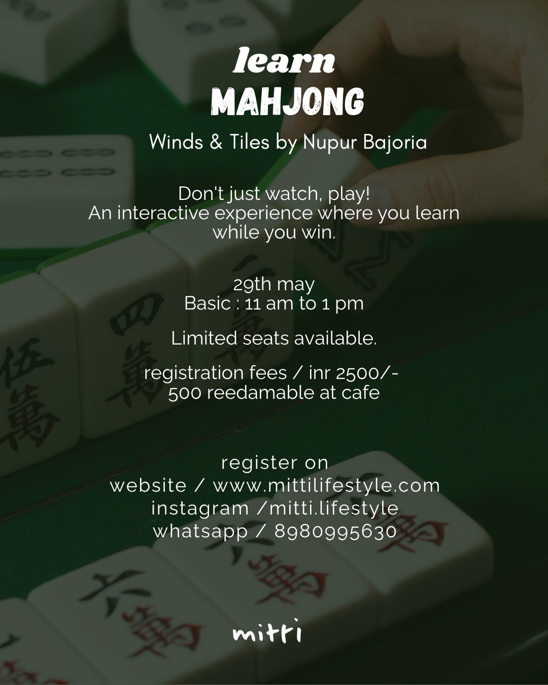 Mahjong With Winds and Tiles by Nupur (5th Edition)