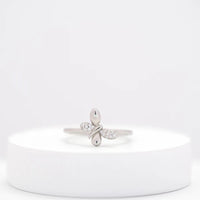 Flutter Ring — artisan recycled sterling silver flutter ring on hand, ethical sustainable jewelry Mitti Lifestyle