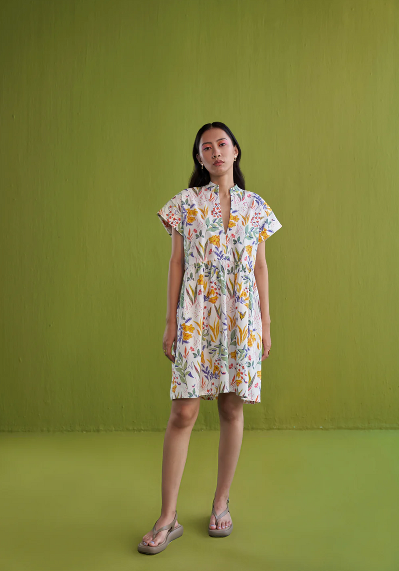 Tropical Garden Organic Cotton Dress