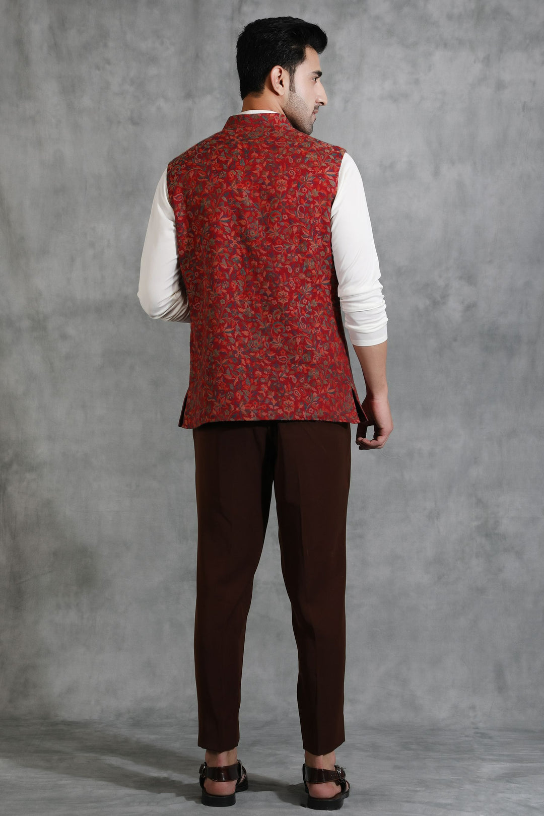 Pashmina Vintage Kani Waist Coat With Paisley Design