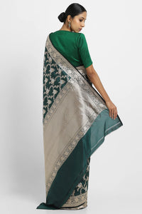 Emerald Green Banarasi Silk Brinda Saree