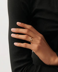 Trinity Wave Ring — handcrafted sterling silver three-wave ring, artisan ethical jewelry Akaar Mitti Lifestyle