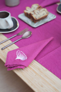 Pink Hand Embroidered Table Runner