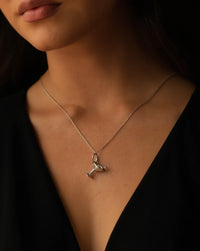 Martini Charm Necklace — handcrafted sterling silver martini glass pendant necklace, artisan ethical jewelry Akaar