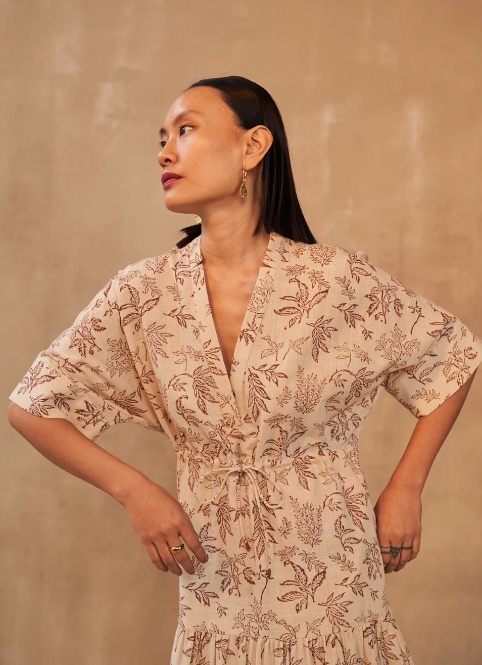 Leafy Bloom Kala Cotton Dress