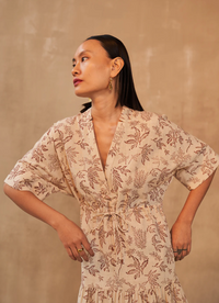 Leafy Bloom Kala Cotton Dress