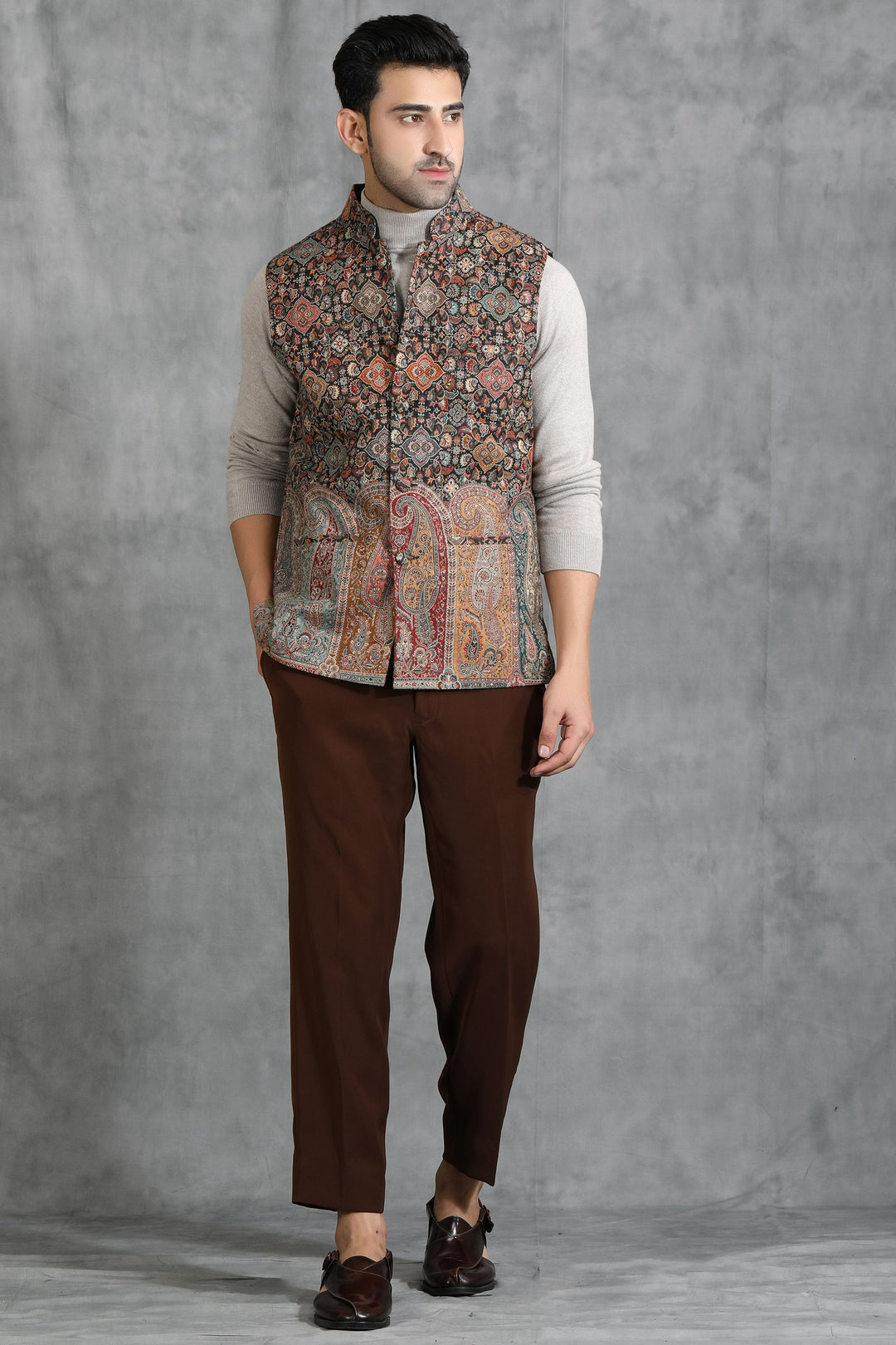 Vintage Waist Coat With Paisley Design