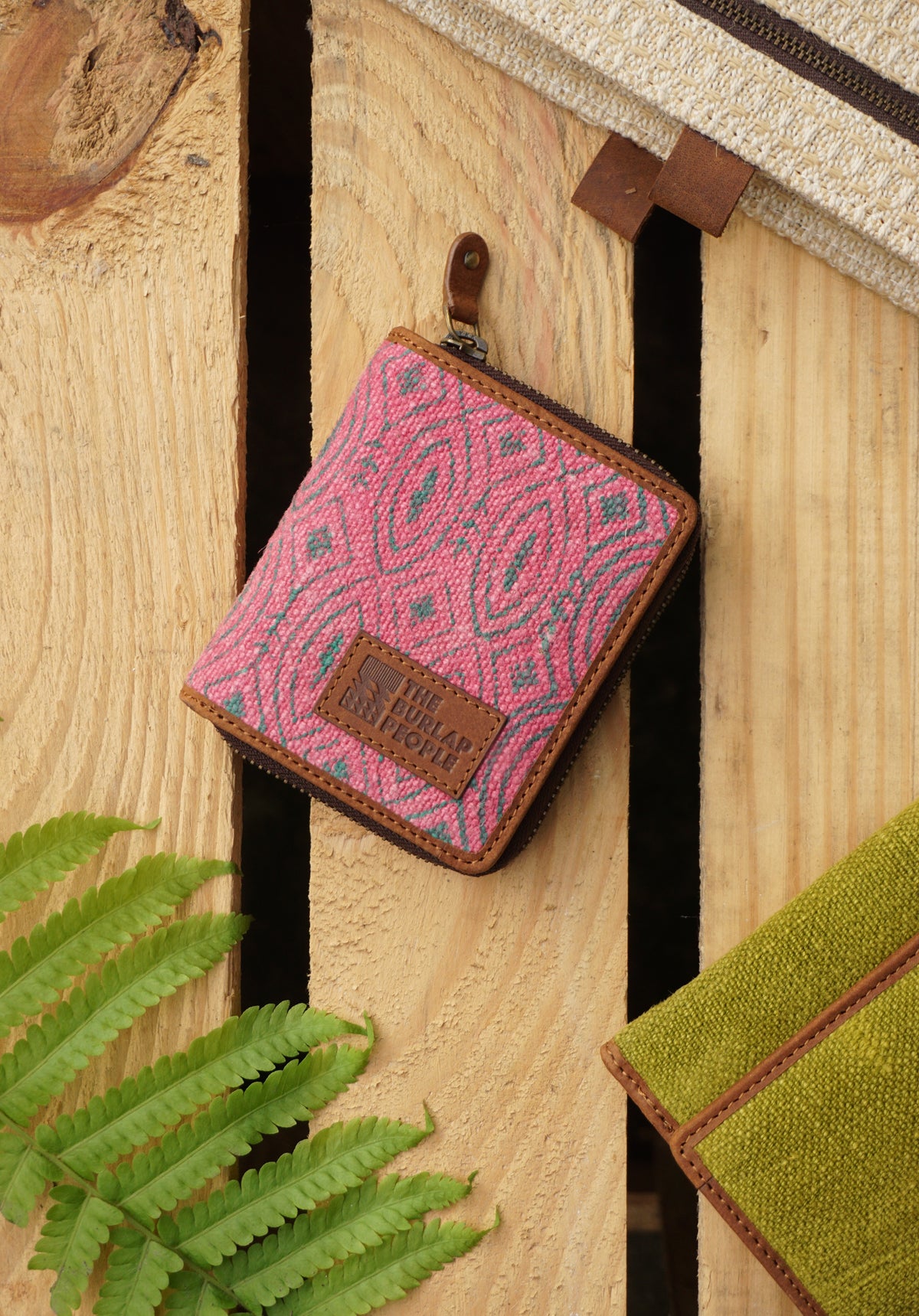 The Chota Flip and Zip Wallet in Pink Alpona Print