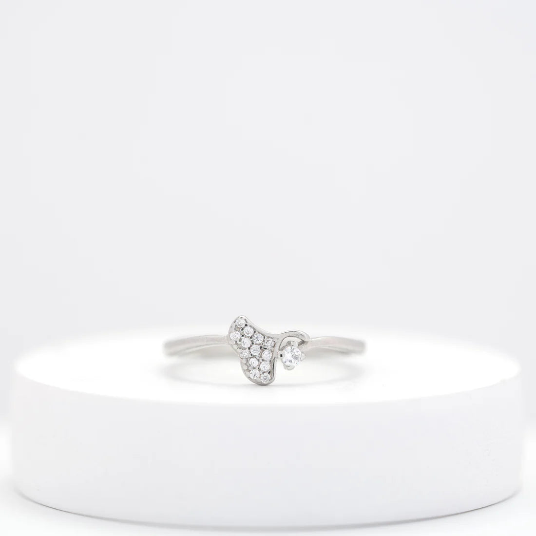 Bloom Bud Ring — recycled silver bloom bud ring close-up, artisan sustainable ethical jewelry India