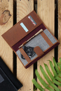 The Travel Wallet in Dark Wine