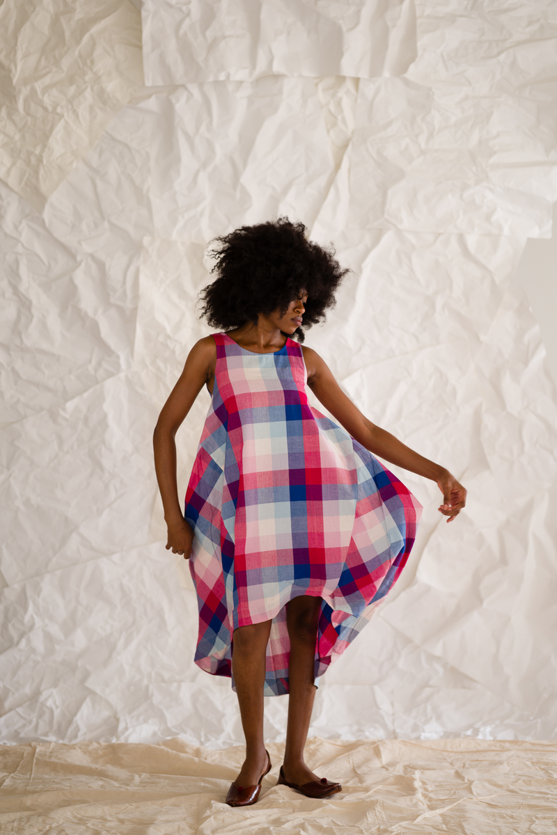 Rohini dress handcrafted women's cotton artisan India sustainable conscious fashion