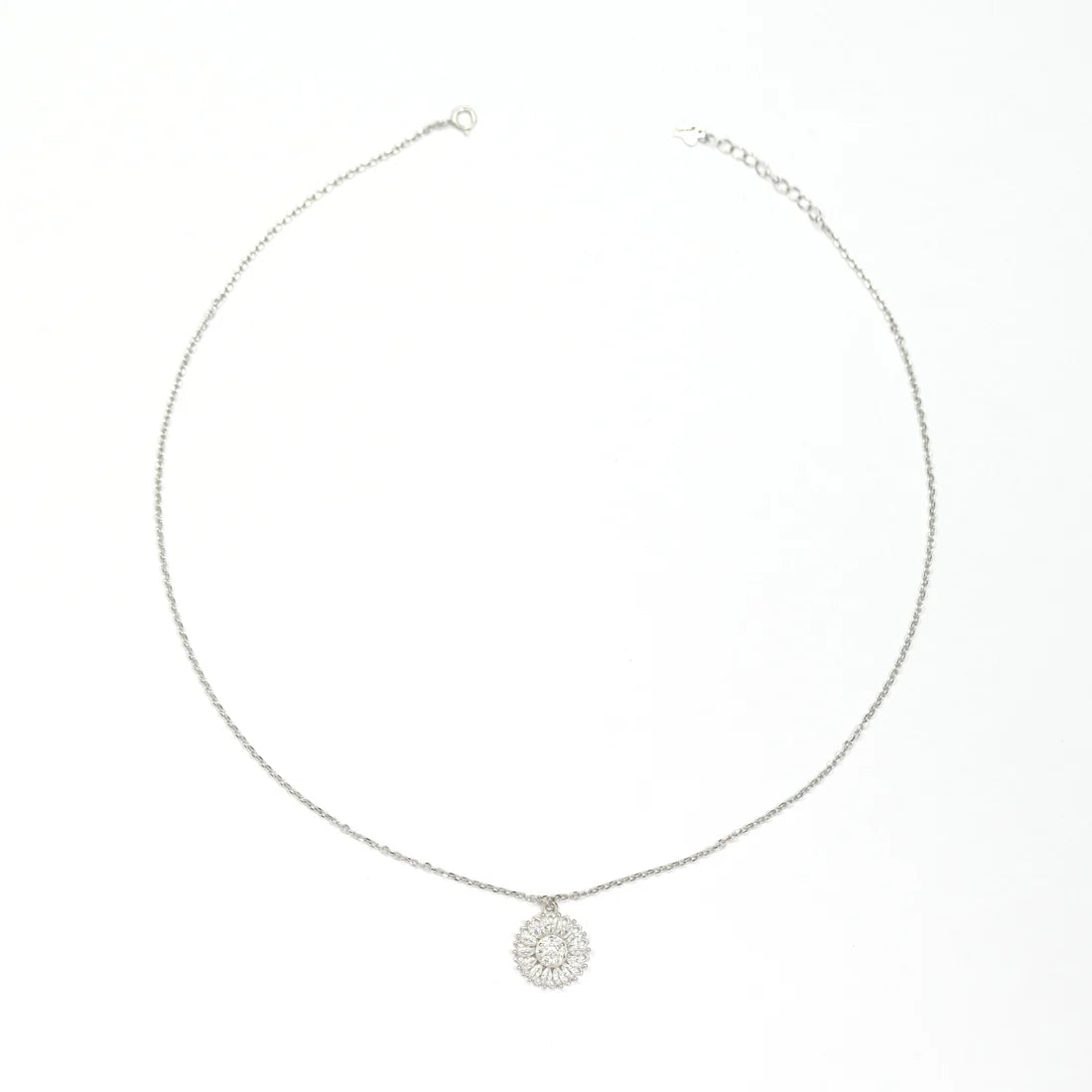 Bold Bloom Necklace — artisan recycled sterling silver floral statement necklace, sustainable ethical jewelry India