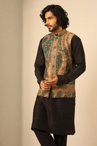 Amav Fine Wool Silk Waist Coat