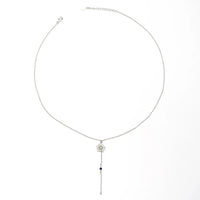 Falling Petals Necklace — artisan recycled sterling silver floral drop necklace, sustainable ethical jewelry