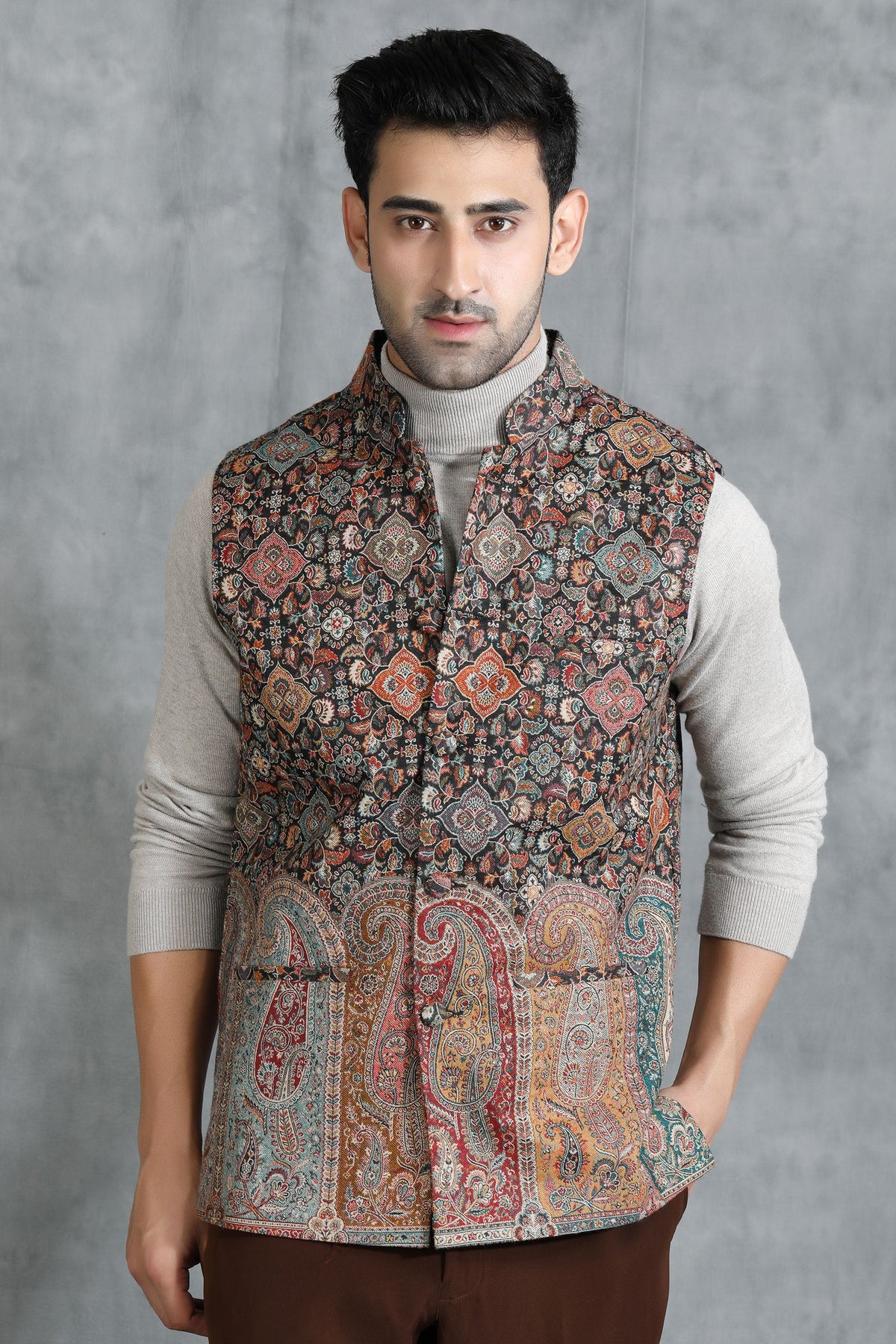 Vintage Waist Coat With Paisley Design