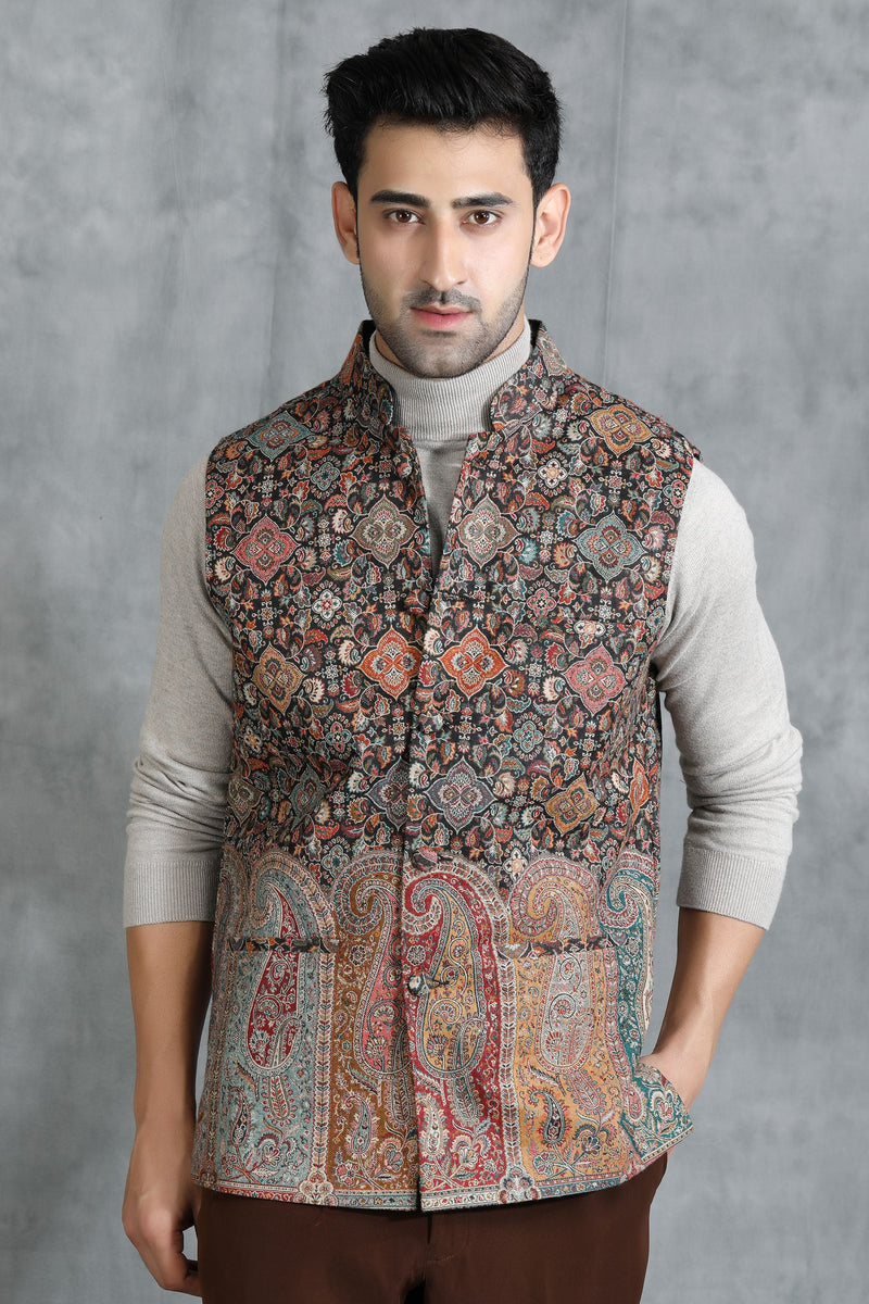 Vintage Waist Coat With Paisley Design