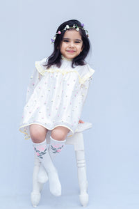 Full Sleeves Embroidery Party Dress