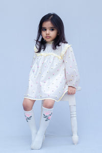 Full Sleeves Embroidery Party Dress