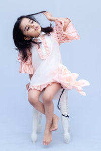 Blossom Sleeves Girls Chanderi Dress