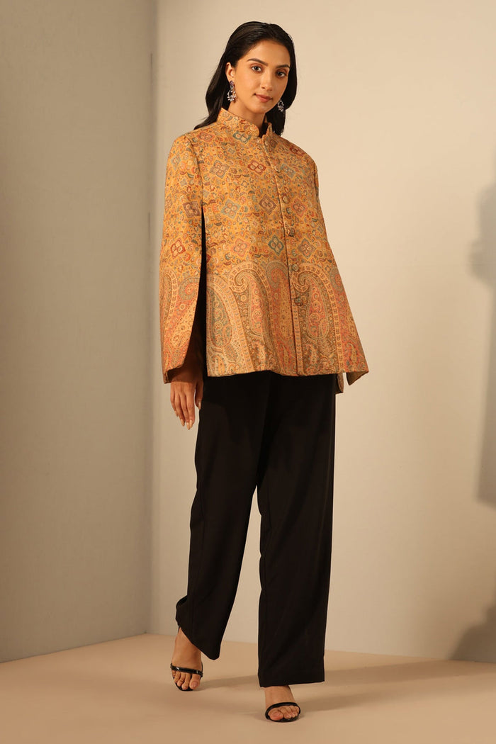 Anibha Fine Wool Silk Cape